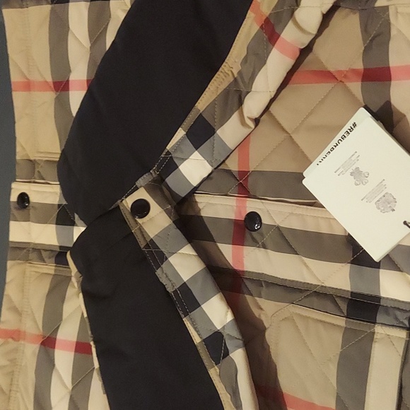 BURBERRY Children'S Renfred Quilted Jacket - Beige - Picture 4 of 7